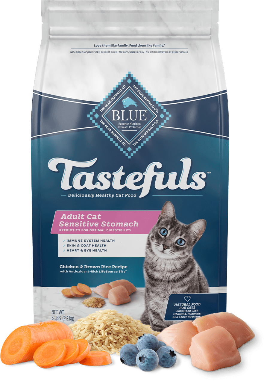 BLUE Buffalo Tastefuls Sensitive Stomach Chicken And Brown Rice Recipe - Adult Cat (Dry)